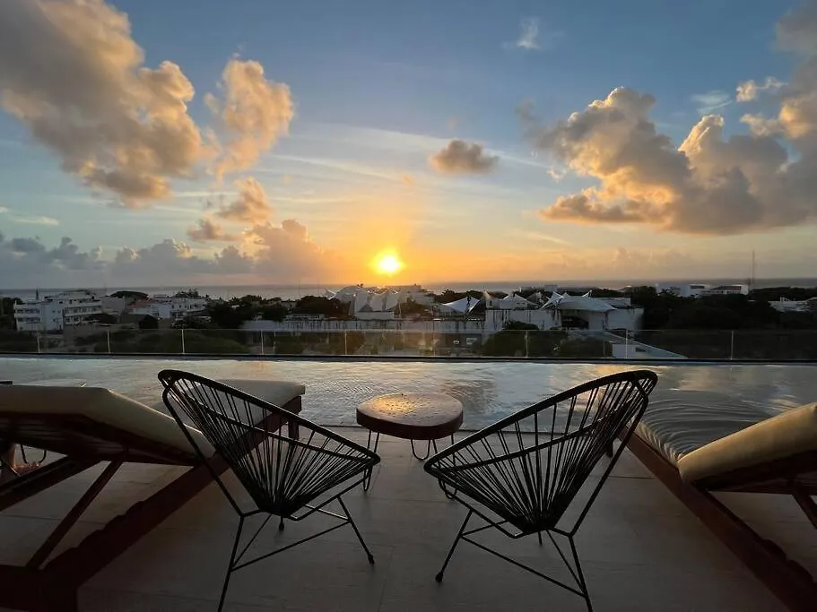 Kaab South Beach - Beautiful Big Studio - Rooftop Pool Ocean View Playa del Carmen Daire
