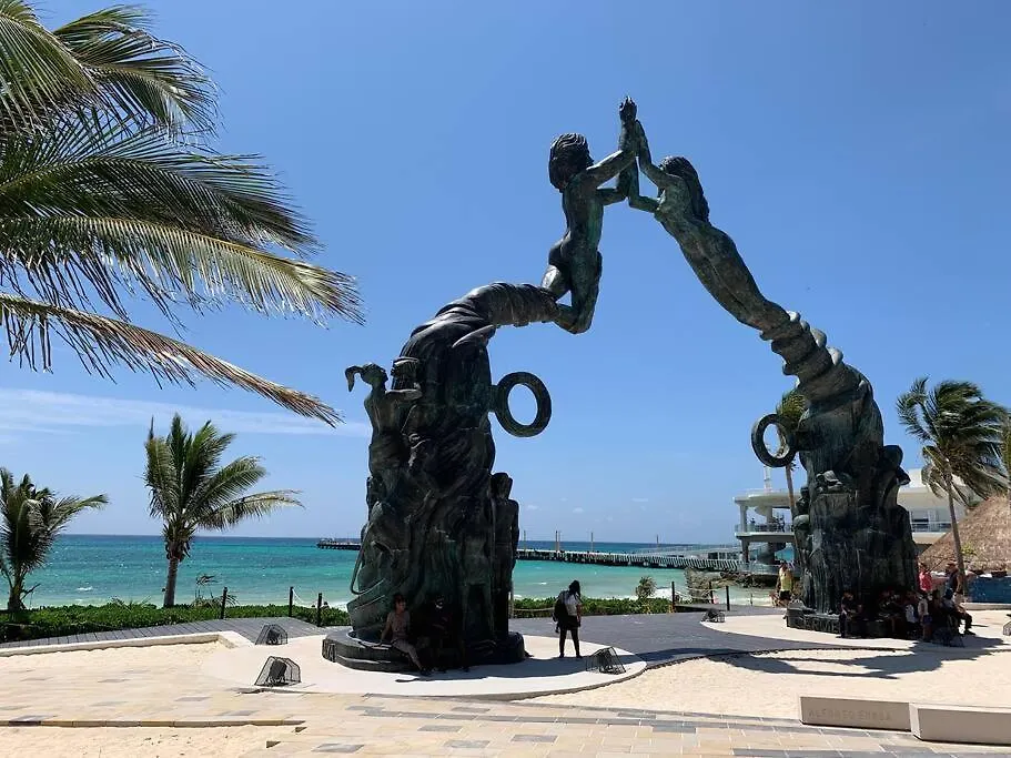 Daire Kaab South Beach - Beautiful Big Studio - Rooftop Pool Ocean View Playa del Carmen